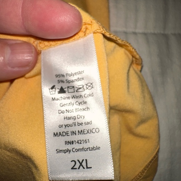 Lularoe Liv 2X yellow T shirt. “Not My First Rodeo” NWT. Dark purple ringer. - Picture 7 of 7